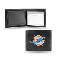Miami Dolphins Embroidered Billfold Leather Wallet