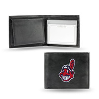 Cleveland Indians Embroidered Billfold Leather Wallet