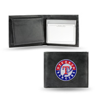 Texas Rangers Embroidered Billfold Leather Wallet