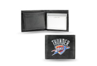 Oklahoma City Thunder Embroidered Billfold Leather Wallet