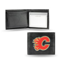 Calgary Flames Embroidered Billfold Leather Wallet