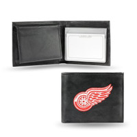 Detroit Red Wings Embroidered Billfold Leather Wallet