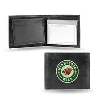 Minnesota Wild Embroidered Billfold Leather Wallet