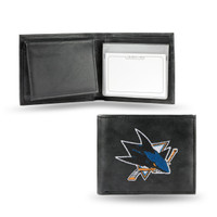 San Jose Sharks Embroidered Billfold Leather Wallet