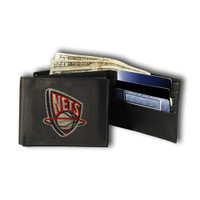 Brooklyn Nets Embroidered Billfold Leather Wallet