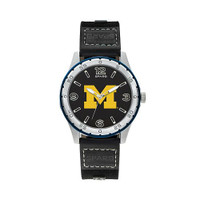 Michigan Wolverines Team Leather Watch by Sparo