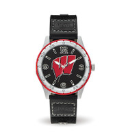 Wisconsin Badgers Team Leather Watch by Sparo