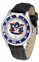 Auburn Tigers Competitor Leather Watch White Dial