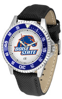Boise State Broncos Competitor Leather Watch White Dial