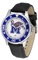 Memphis Tigers Competitor Leather Watch White Dial