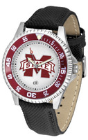 Mississippi State Bulldogs Competitor Leather Watch White Dial