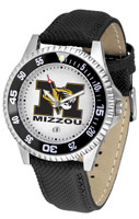 Missouri Tigers Competitor Leather Watch White Dial