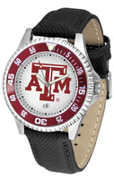 Texas A&M Aggies Competitor Leather Watch White Dial