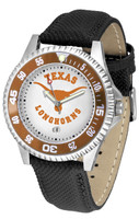 Texas Longhorns Competitor Leather Watch White Dial