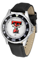Texas Tech Red Raiders Competitor Leather Watch White Dial