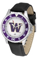 Washington Huskies Competitor Leather Watch White Dial