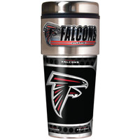 Atlanta Falcons 16oz Travel Tumbler with Metallic Wrap Logo