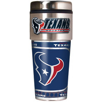 Houston Texans 16oz Travel Tumbler with Metallic Wrap Logo