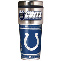 Indianapolis Colts 16oz Travel Tumbler with Metallic Wrap Logo