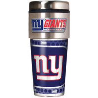 New York Giants 16oz Travel Tumbler with Metallic Wrap Logo