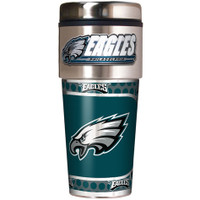 Philadelphia Eagles 16oz Travel Tumbler with Metallic Wrap Logo