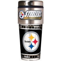 Pittsburgh Steelers 16oz Travel Tumbler with Metallic Wrap Logo