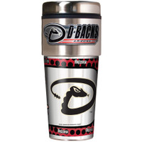 Arizona Diamondbacks 16oz Travel Tumbler with Metallic Wrap Logo