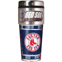 Boston Red Sox 16oz Travel Tumbler with Metallic Wrap Logo