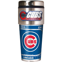 Chicago Cubs 16oz Travel Tumbler with Metallic Wrap Logo