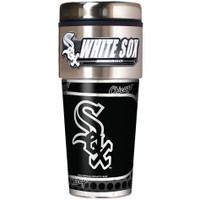 Chicago White Sox 16oz Travel Tumbler with Metallic Wrap Logo