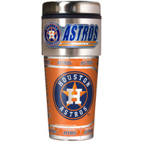Houston Astros 16oz Travel Tumbler with Metallic Wrap Logo