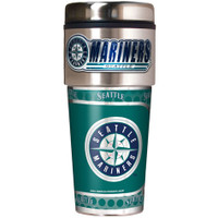 Seattle Mariners 16oz Travel Tumbler with Metallic Wrap Logo