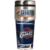 Cleveland Cavaliers 16oz Travel Tumbler with Metallic Wrap Logo