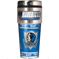 Dallas Mavericks 16oz Travel Tumbler with Metallic Wrap Logo