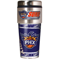 Phoenix Suns 16oz Travel Tumbler with Metallic Wrap Logo