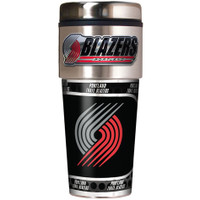 Portland Trail Blazers 16oz Travel Tumbler with Metallic Wrap Logo