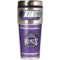 Sacramento Kings 16oz Travel Tumbler with Metallic Wrap Logo