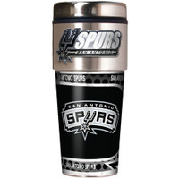 San Antonio Spurs 16oz Travel Tumbler with Metallic Wrap Logo