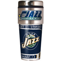 Utah Jazz 16oz Travel Tumbler with Metallic Wrap Logo