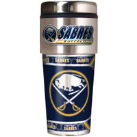 Buffalo Sabres 16oz Travel Tumbler with Metallic Wrap Logo