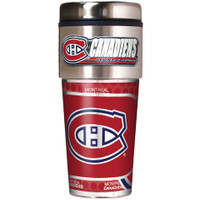 Montreal Canadiens 16oz Travel Tumbler with Metallic Wrap Logo
