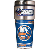 New York Islanders 16oz Travel Tumbler with Metallic Wrap Logo