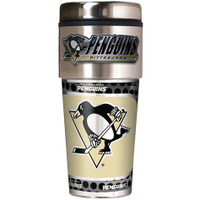 Pittsburgh Penguins 16oz Travel Tumbler with Metallic Wrap Logo