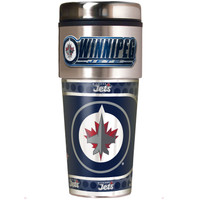 Winnipeg Jets 16oz Travel Tumbler with Metallic Wrap Logo