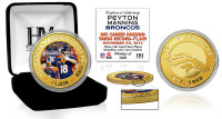 **Denver Broncos Peyton Manning Passing Record Color Coin w/Case