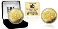 ***Super Bowl 50 Carolina Panthers Official NFL 24k Gold Flip Coin w/Case