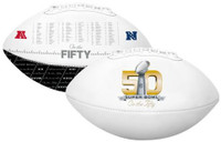 **Super Bowl 50 Leather Logo Football (2 brown panels and 2 white panels)