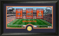 ***Denver Broncos Super Bowl 50 Champions Bronze Coin Traditions Panoramic Photo Mint LE