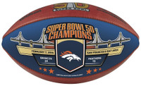  Denver Broncos Super Bowl 50 Gold Champions Color Panel Wilson Leather Football LE