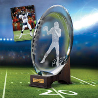 ***Denver Broncos Peyton Manning Crystal Mini Football LE 5000